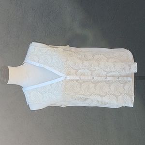 ZARA cream lace shirt/blouse